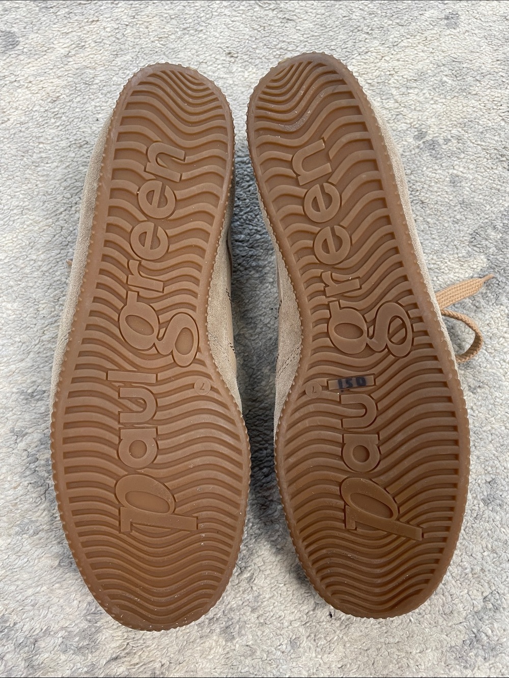 New Paul Green Chantel Sneaker Low Top Lace Up Almond Combo Leather Suede US 9.5 - Picture 13 of 15